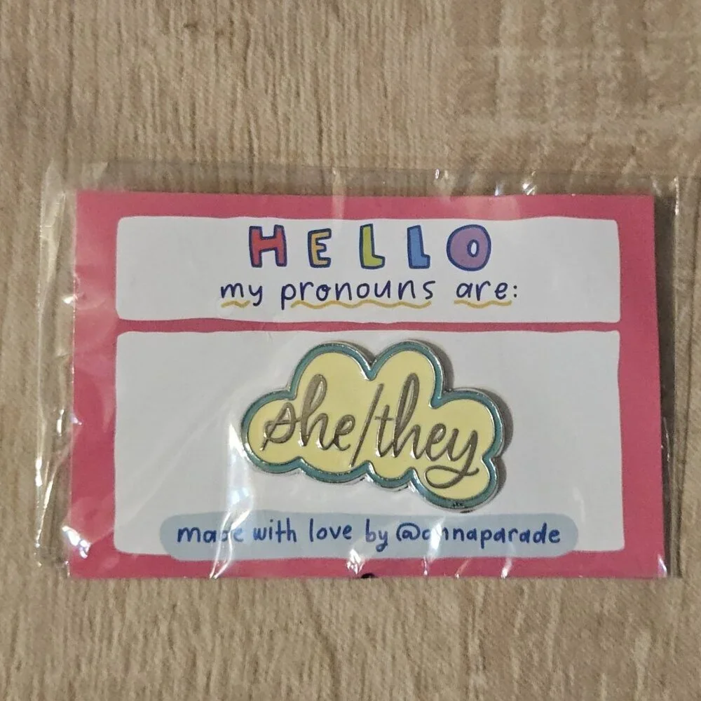 Lot Of 10 Enamel Gay Pride Pins She He They Rainbow Queer Joy Human  Lot #2